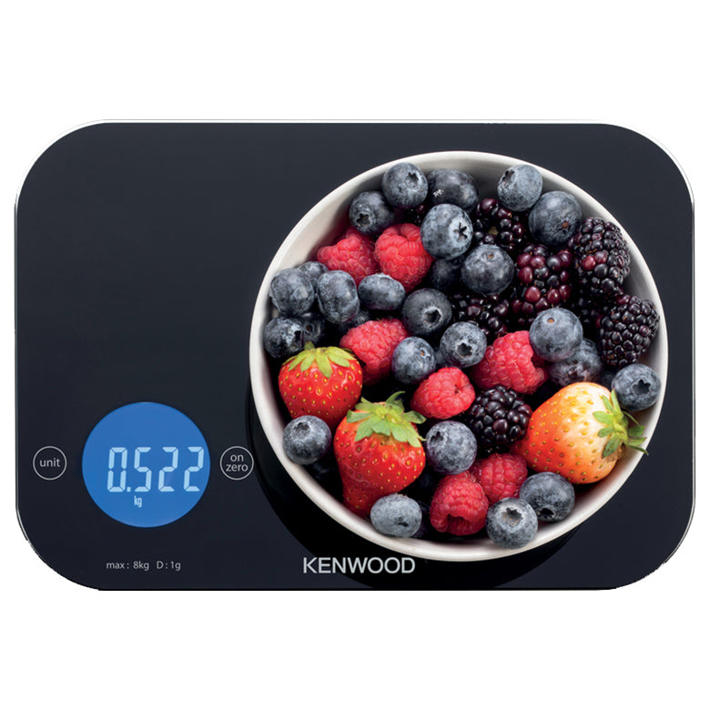 Kenwood Black Tempered Glass Digital Kitchen Scale