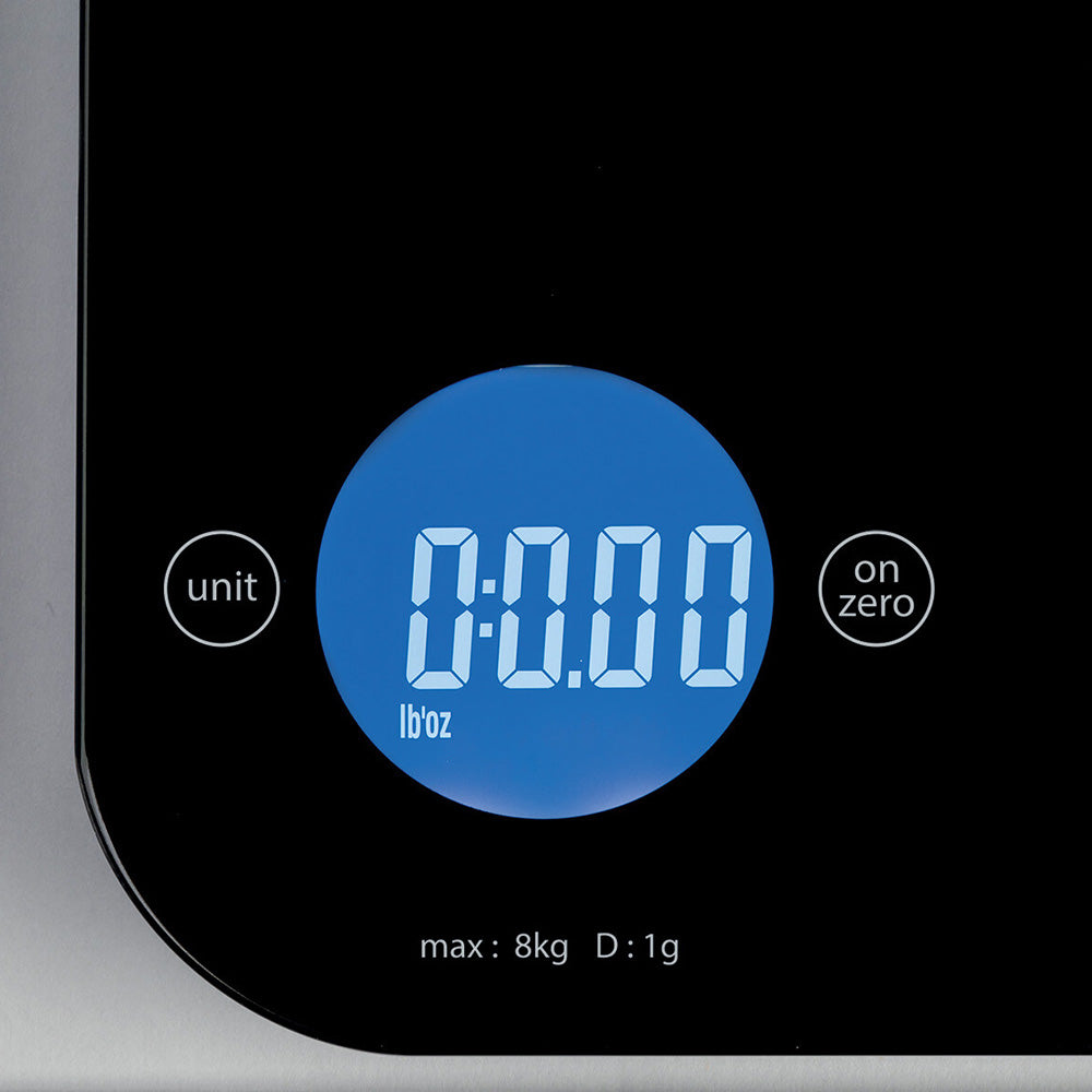 Kenwood Black Tempered Glass Digital Kitchen Scale