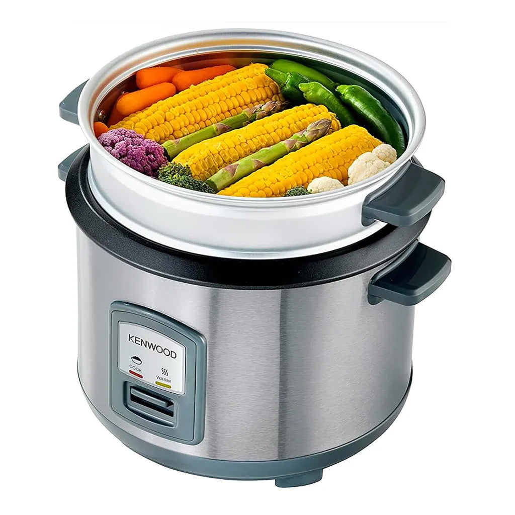 Stainless Steel Rice Cooker With Steamer Basket - Image 3