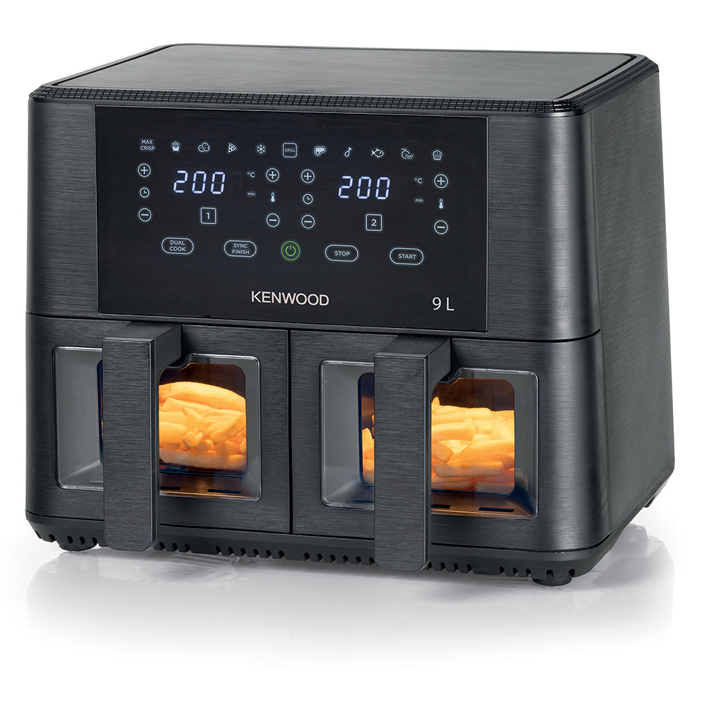 Kenwood Dual Airfryer With Windows & Grill, 9L