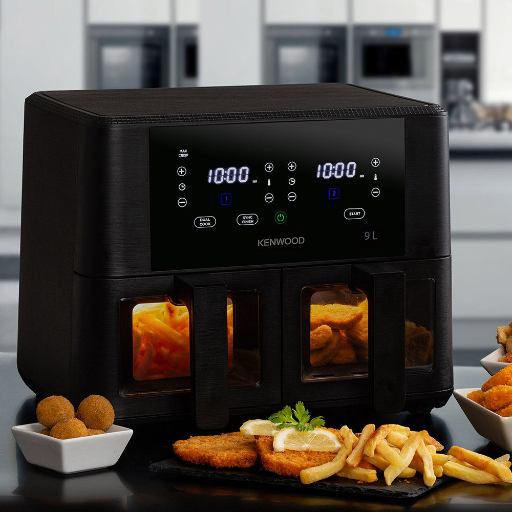 Kenwood Dual Airfryer With Windows & Grill, 9L