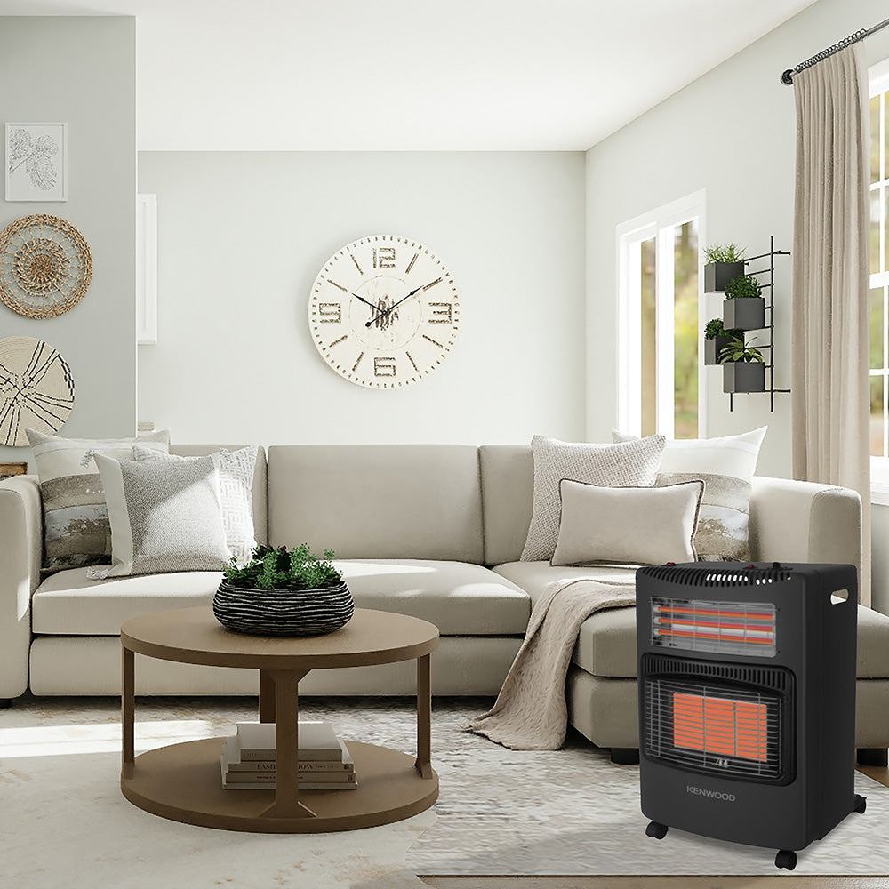 Kenwood 3 Panel Gas & Electric Heater, GHE30.000BK