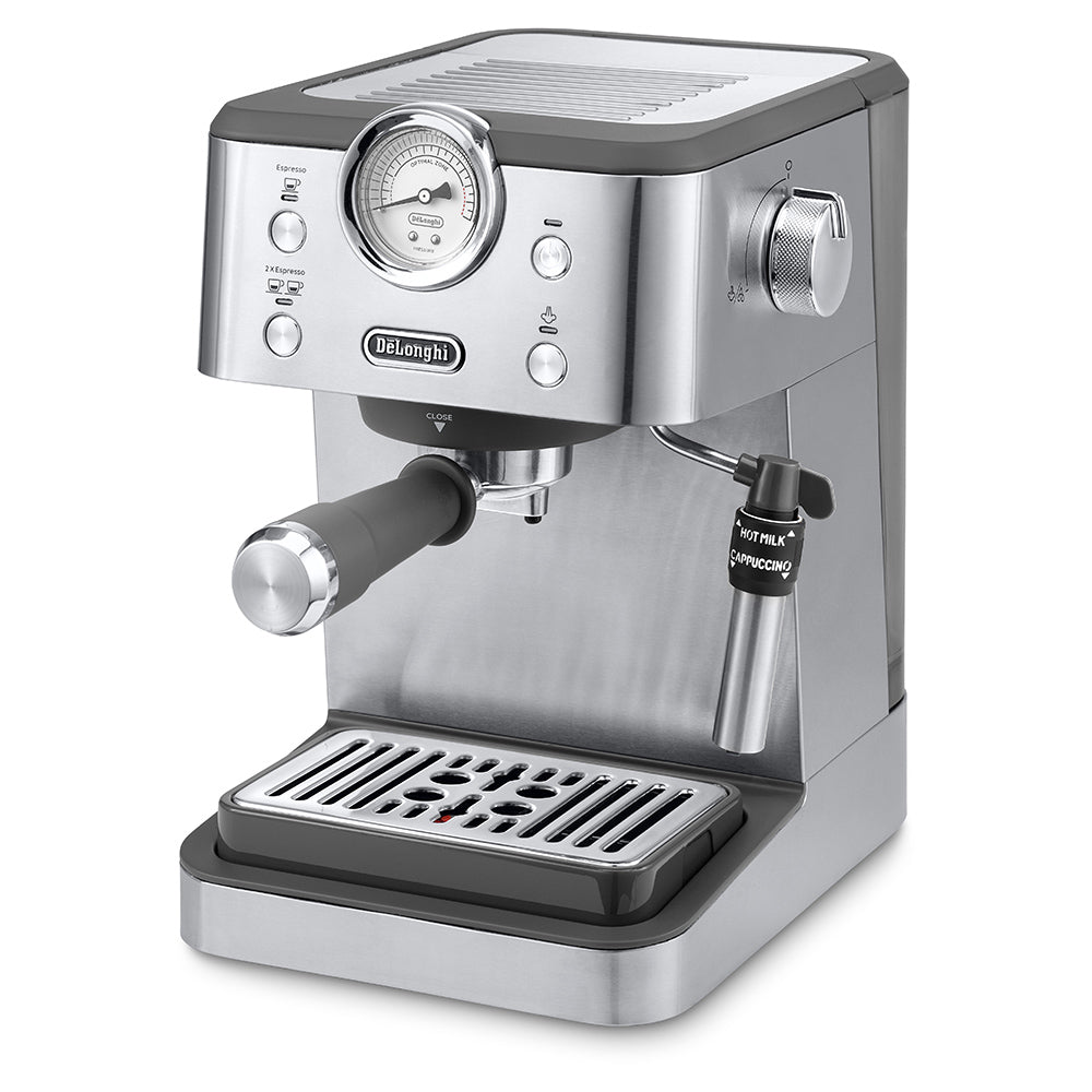 DeLonghi Classic Manual Pump Espresso Coffee Machine, EM450.M