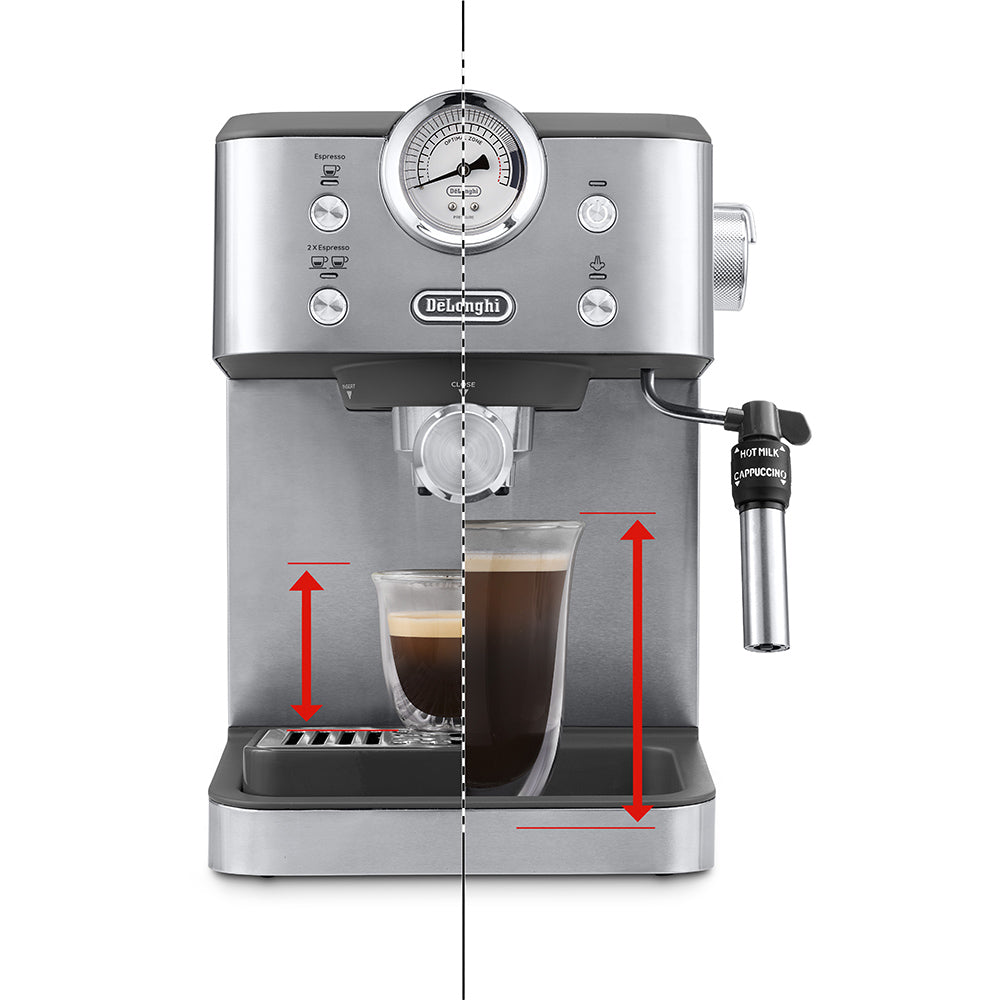 DeLonghi Classic Manual Pump Espresso Coffee Machine, EM450.M