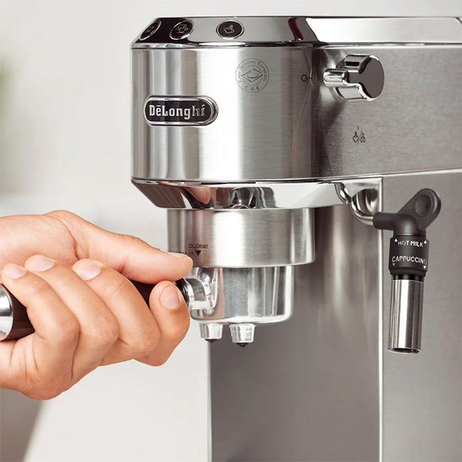 DeLonghi Dedica Pump Manual Espresso Coffee Machine, EC685