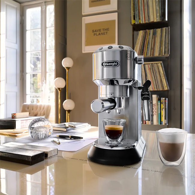 DeLonghi Dedica Pump Manual Espresso Coffee Machine, EC685