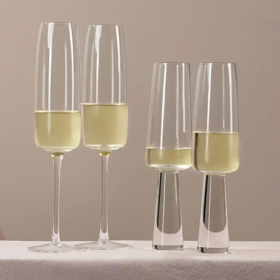 Carrol Boyes Set Of 4 Champagne Flutes, Ripple