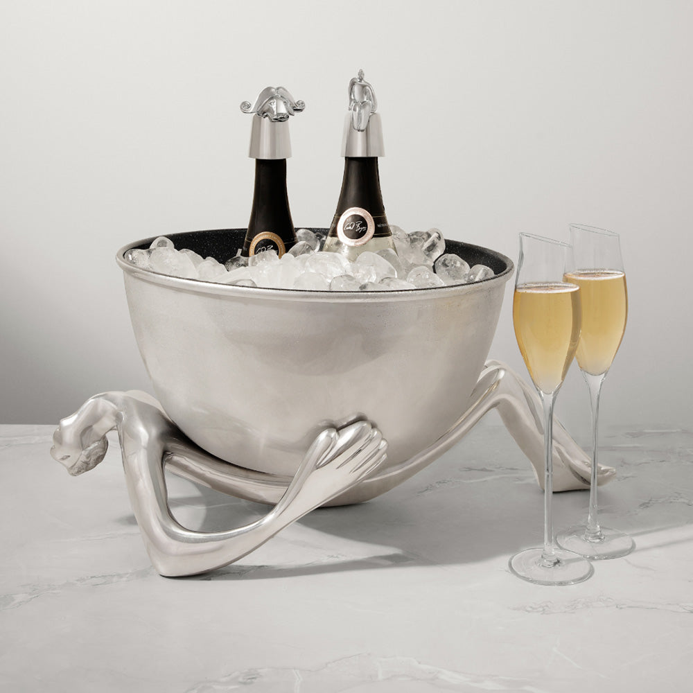 Carrol Boyes Sway Champagne Flutes, Set Of 4