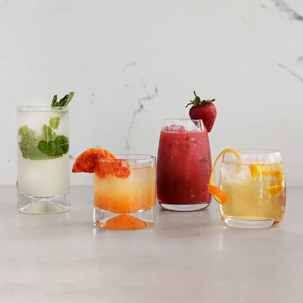 Carrol Boyes Set Of 4 Hiball Glasses, Ripple