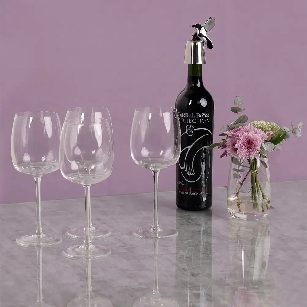 Carrol Boyes Set Of 4 Wine Glasses, Ripple