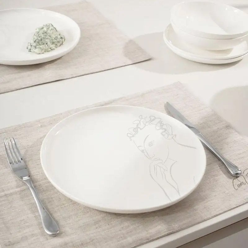 Carrol Boyes Sketchbook Grey Dinner Plates, Set Of 4