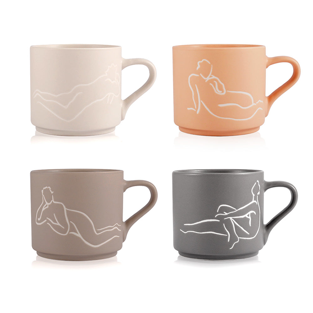 Carrol Boyes Luxe Loungers Stackable Mug Set, Set of 4