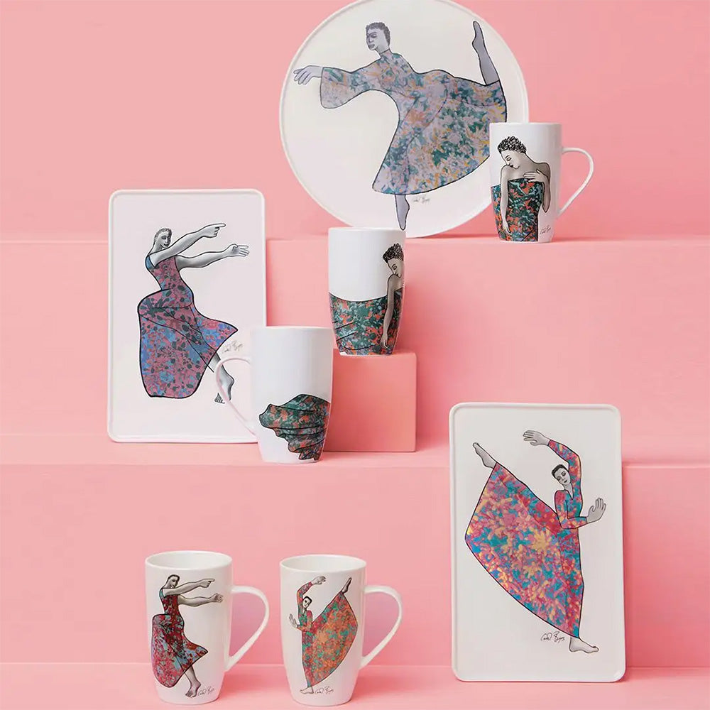 Carrol Boyes Set Of 2 Rectangular Platters, Dancing Girls