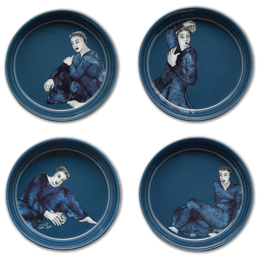 Carrol Boyes Indigo Blues Cereal/Soup Bowls, Set Of 4