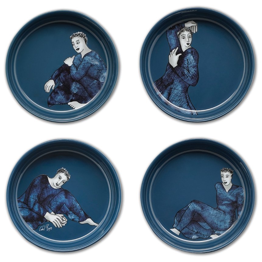 Carrol Boyes Indigo Blues Soup Bowls, Set Of 4