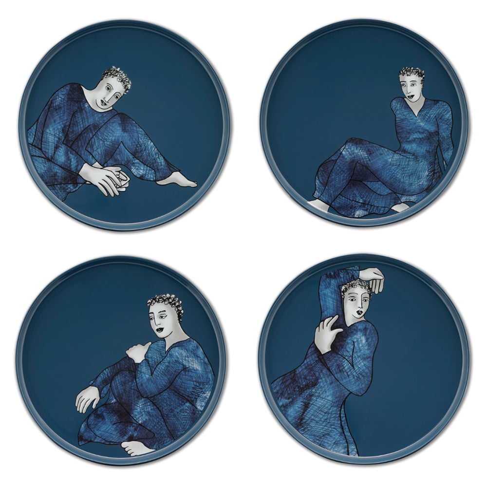Carrol Boyes Indigo Blues Dinner Plates, Set Of 4