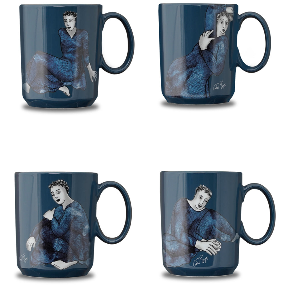 Carrol Boyes Mug Set Of 4, Indigo Blues