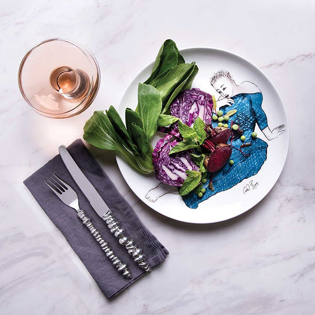 Carrol Boyes Indigo Girls Enticing Dinner Plates, Set of 4