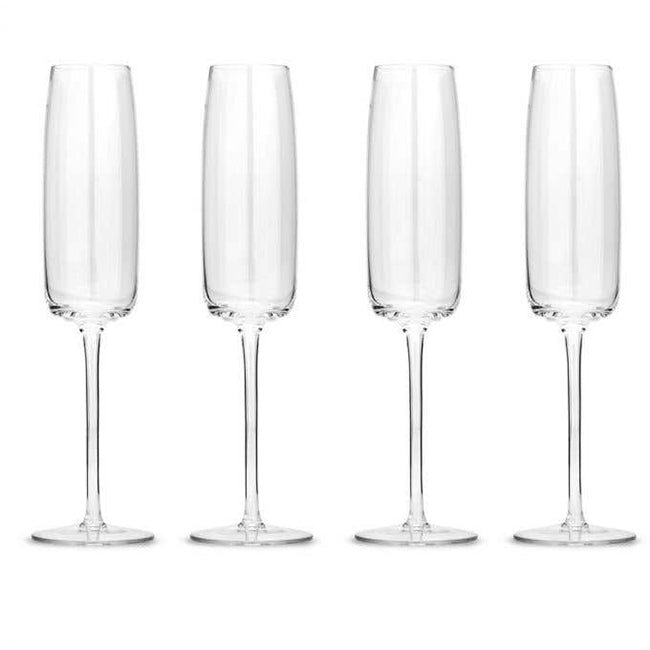 Carrol Boyes Set Of 4 Champagne Flutes, Ripple