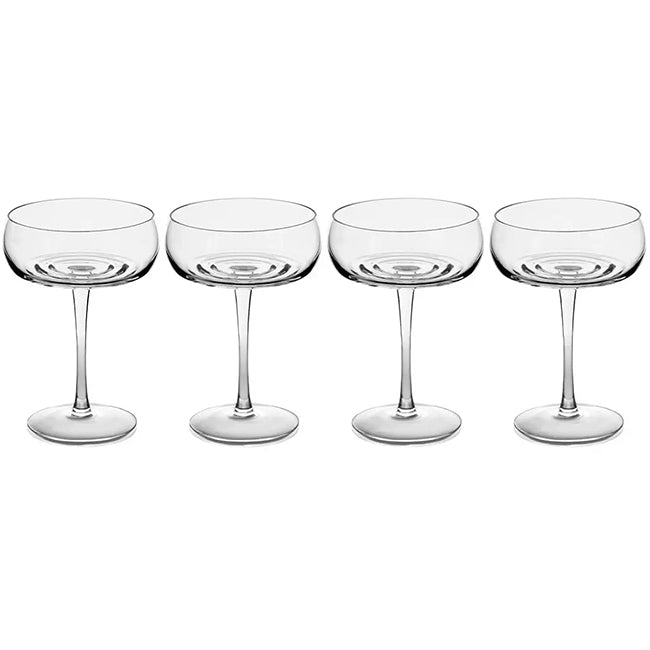 Carrol Boyes Set Of 4 Coupe Champagne Glasses, Ripple