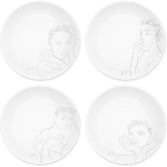 Carrol Boyes Sketchbook Grey Cereal/Soup Bowls, Set Of 4