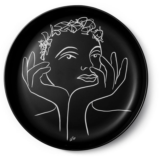 Carrol Boyes White On Black Sketchbook Low Bowl, Radiant
