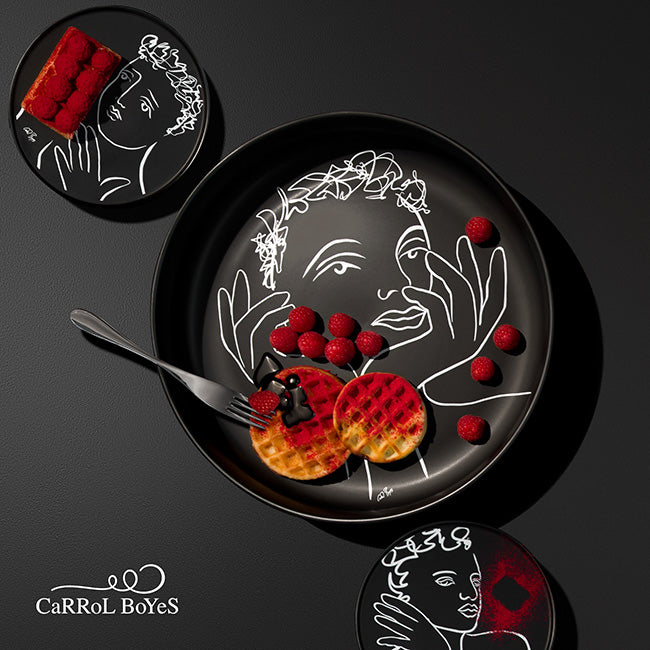 Carrol Boyes White On Black Sketchbook Low Bowl, Radiant
