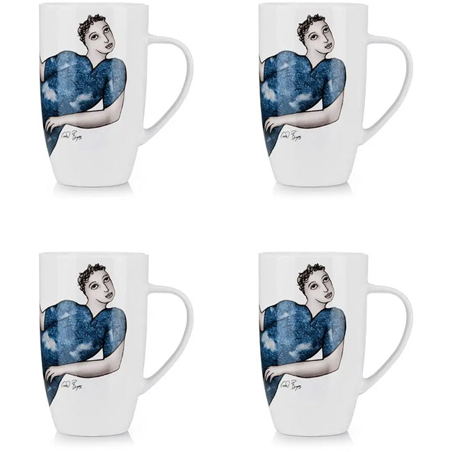 Carrol Boyes Indigo Girls Mug, Set Of 4