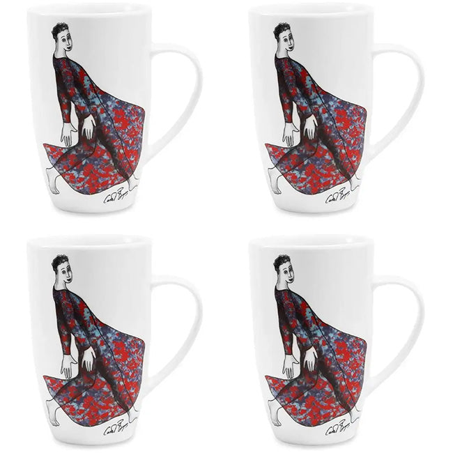 Carrol Boyes Dancing Girls Mug, Set Of 4