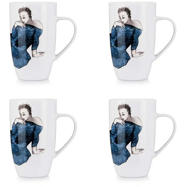 Carrol Boyes Indigo Girls Mug, Set Of 4
