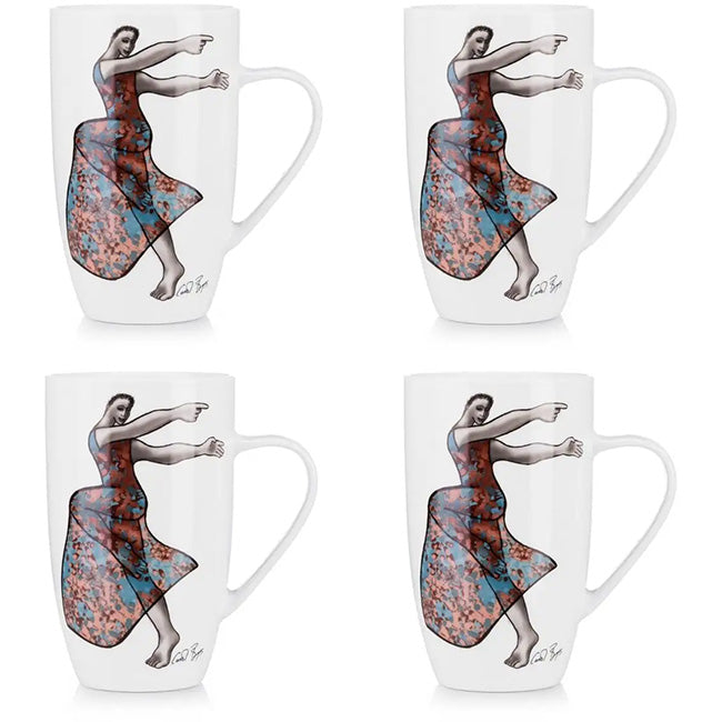 Carrol Boyes Dancing Girls Mug, Set Of 4