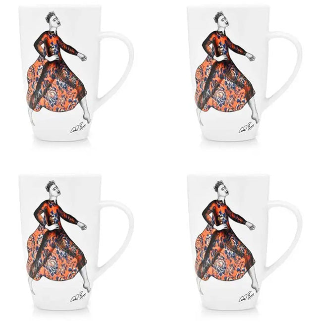 Carrol Boyes Dancing Girls Mug, Set Of 4