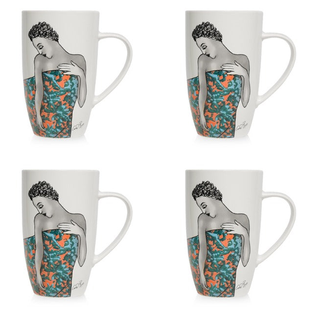 Carrol Boyes Set Of 4 Breast Cancer Awareness Mug, Strength