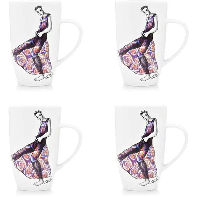 Carrol Boyes Dancing Girls Mug, Set Of 4