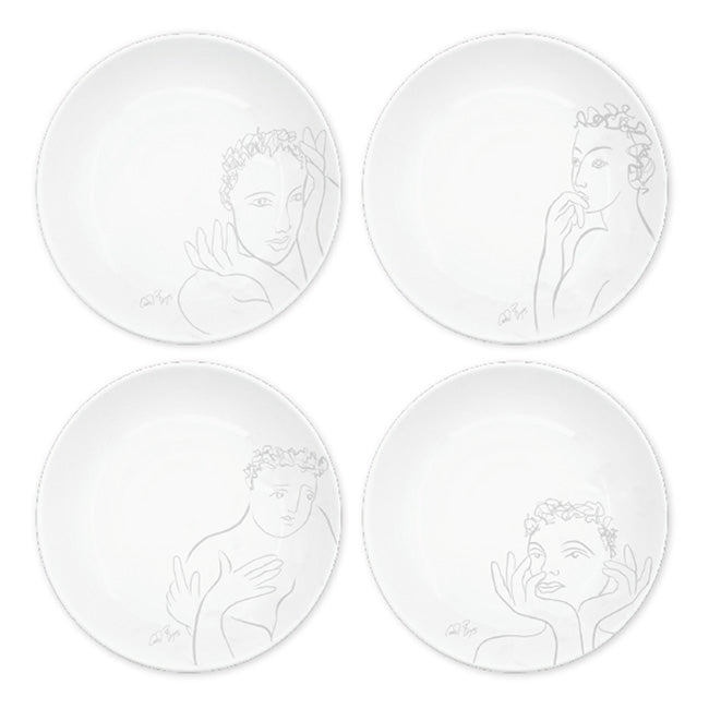 Carrol Boyes Sketchbook Grey Side Plates, Set Of 4