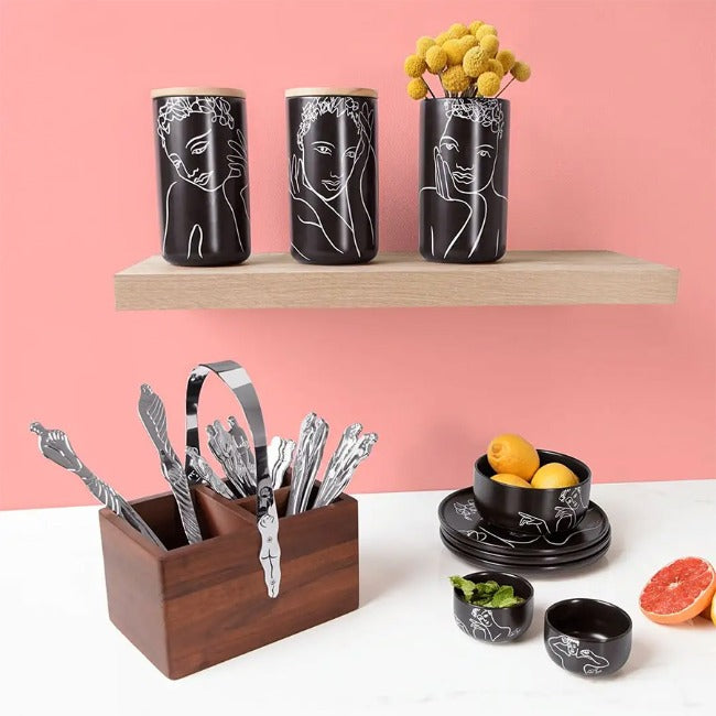 Carrol Boyes Black Sketchbook Large Canister Set