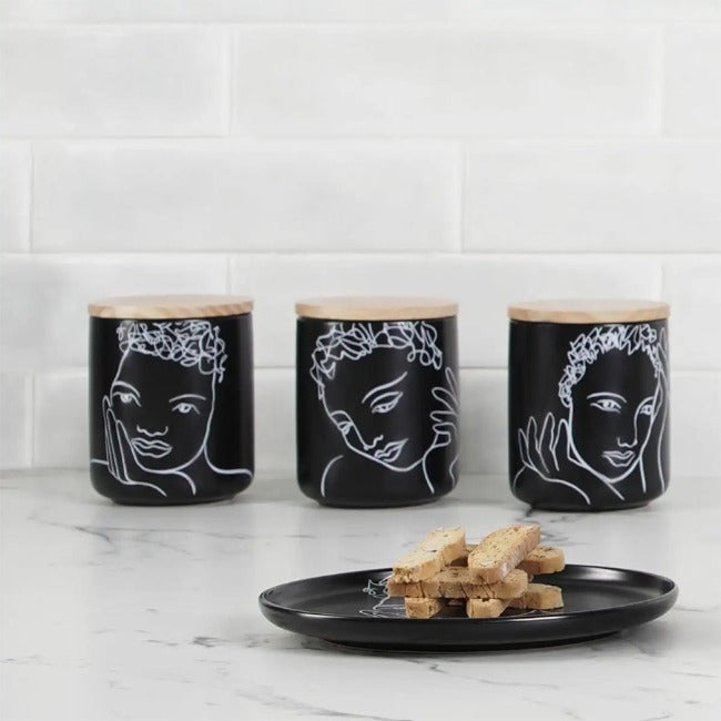 Carrol Boyes Black Sketchbook Small Canister Set