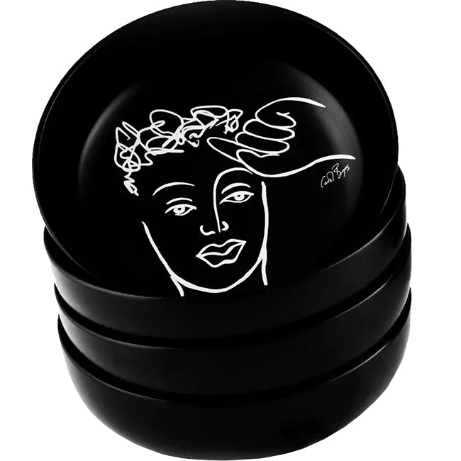 Carrol Boyes Black Sketchbook Cereal/Soup Bowls, Set Of 4
