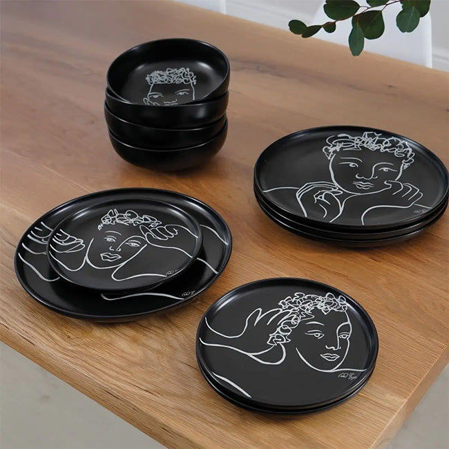 Carrol Boyes Black Sketchbook Cereal/Soup Bowls, Set Of 4