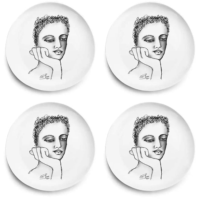 Carrol Boyes Sketchbook Dinner Plates, Set Of 4