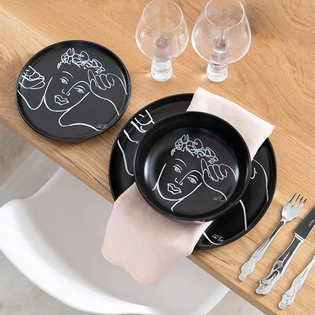 Carrol Boyes Black Sketchbook Dinner Plates, Set Of 4
