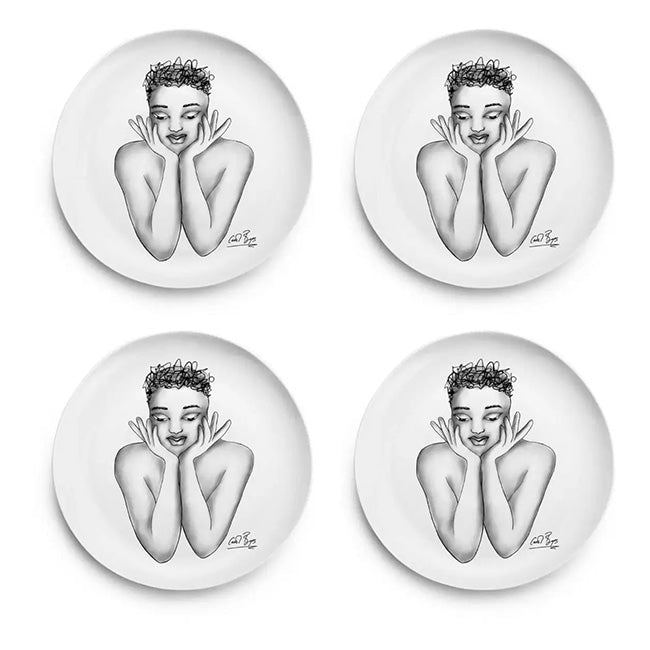 Carrol Boyes Sketchbook Side Plates, Set Of 4-Eye For Detail