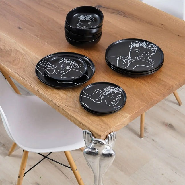 Carrol Boyes Black Sketchbook Side Plates, Set Of 4