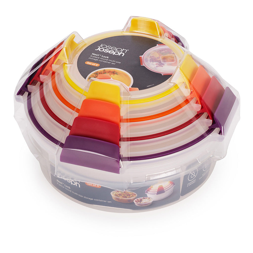 Joseph Joseph Nest Lock 4pc Round Food Container Set