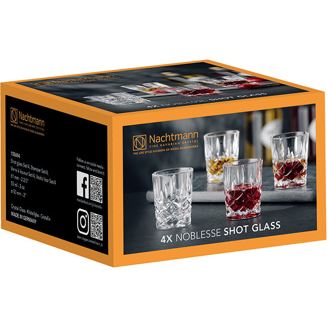 Nachtmann Noblesse Lead-Free Crystal Shot Glasses, Set Of 4