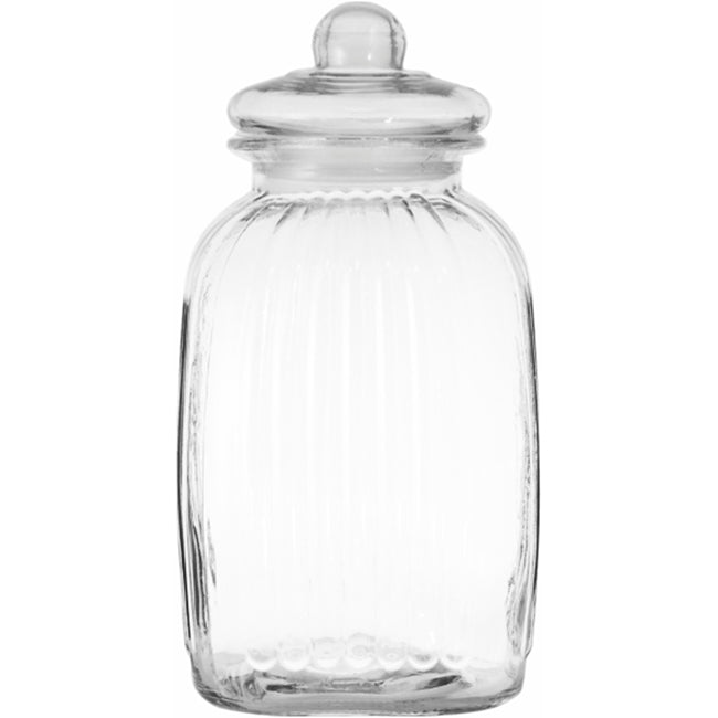 Regent Ribbed Glass Square Canister