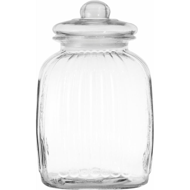 Regent Ribbed Glass Square Canister