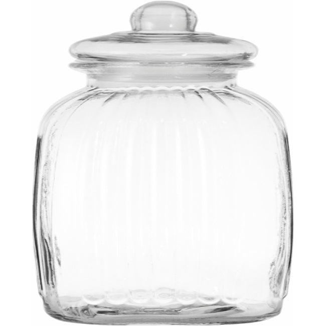 Regent Ribbed Glass Square Canister