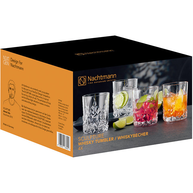 Nachtmann Sculpture Whiskey Tumblers, Set Of 4