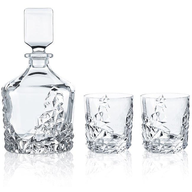 Nachtmann Sculpture Decanter & Glasses, Set Of 3